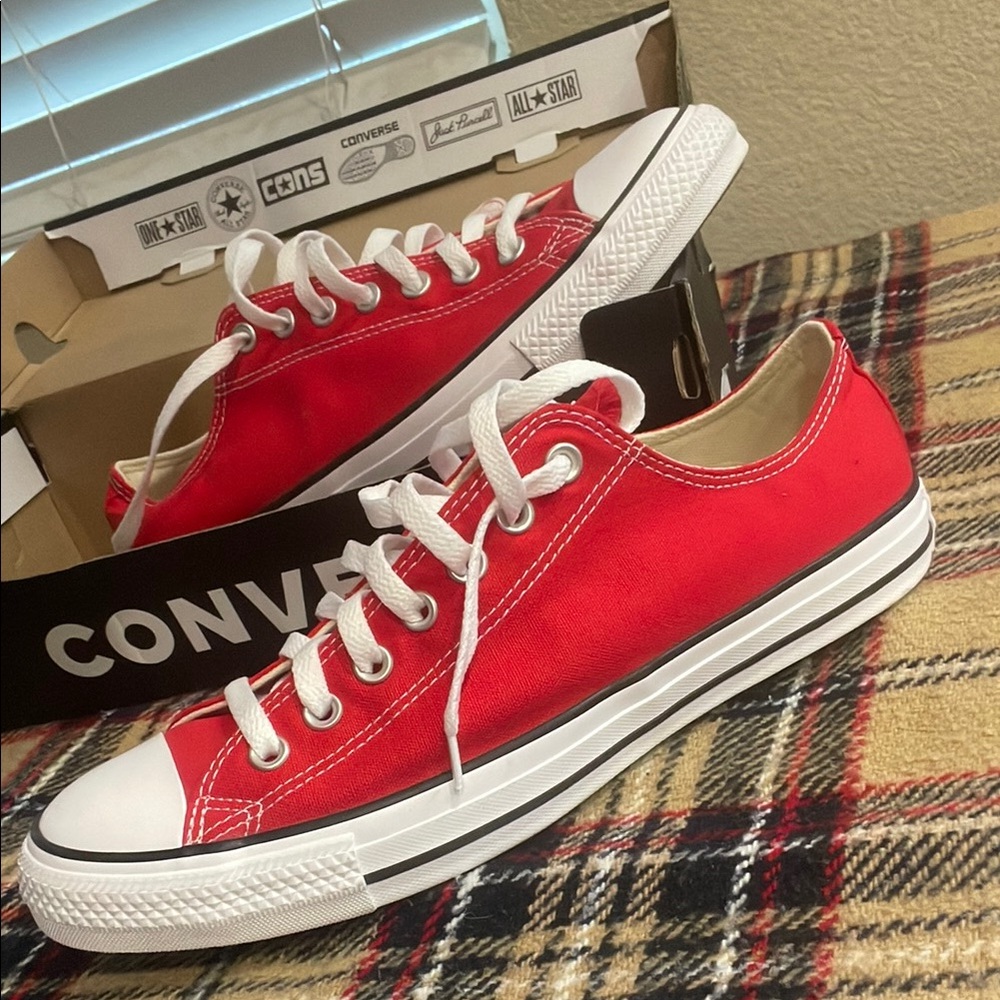 Converse Red Low-Top Sneakers